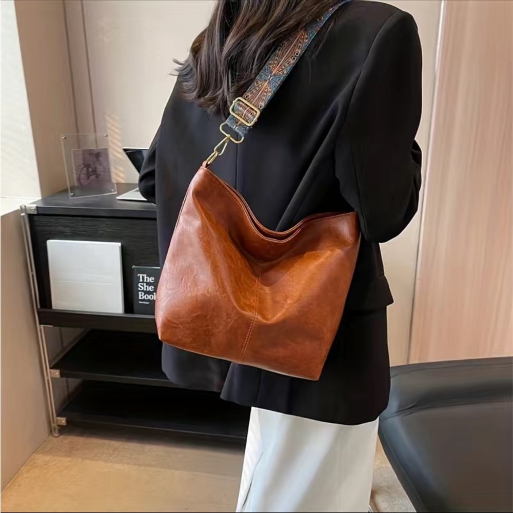 NEW-Zen Bohemian Milano Toffee Vegan Crossbody Bag- Boho Chic Decorative Strap - Picture 7 of 16